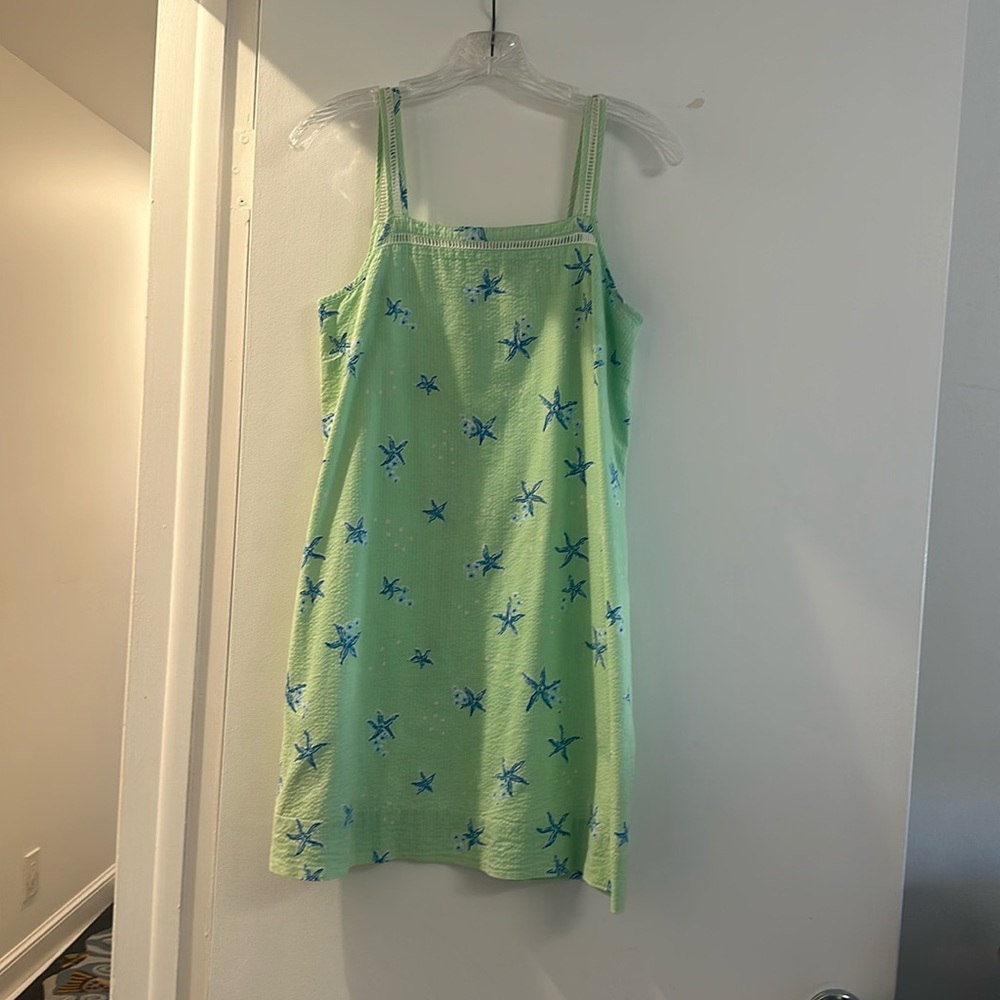Lily Pulitzer sundress. Size 4. Beachy starfish design with accents on straps.